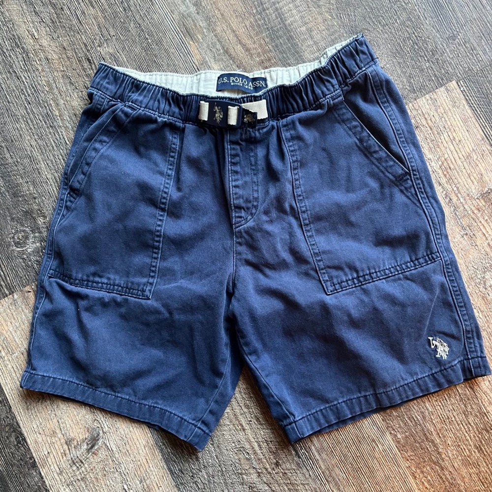 US Polo Assn. Boys' Shorts Cargo‎ Casual Elastic Waist Belt XL